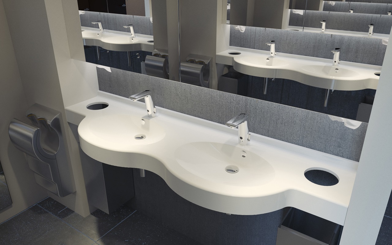 sustainable commercial bathroom sinks
